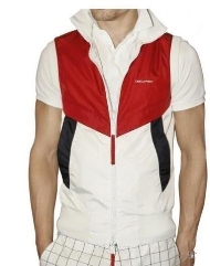 DSQUARED2 DAUNENJACKE Jacke Weiß And Rot D2 Down Jacket /Guter Qualität