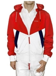 DSQUARED2 DAUNENJACKE Jacke Weiß And Rot D2 Down Jacket /Guter Qualität