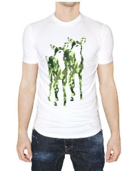 Dsquared2 T SHIRT Kurzarm Weiß Dsquared 006 /Heißer Verkauf