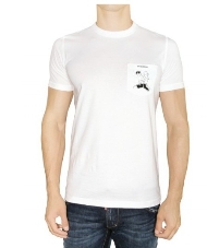 Dsquared2 T SHIRT Kurzarm Weiß Dsquared 066 /Heißer Verkauf