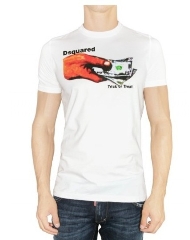 Dsquared2 T SHIRT Kurzarm Weiß Dsquared 070 /Liebe Günstige