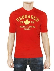 Dsquared2 T SHIRT Kurzarm Rot Dsquared 035 /Factory Preis