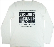 Dsquared2 T SHIRT Weiß High Speed Ektachrome 001 /Feinstes