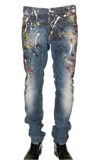 DSQUARED JEANS HOSE STRAIGHT LEG Blau 019 /Factory Preis
