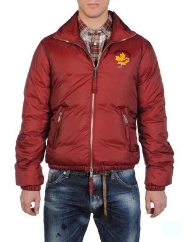 DSQUARED2 DAUNENJACKE Jacke ROT D2 Down Jacket /Elegante