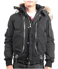 DSQUARED2 DAUNENJACKE Jacke Schwarz D2 Down Jacket /Großhandel Günstige