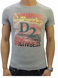 Dsquared2 T SHIRT Kurzarm Grau Dsquared 103 /Kunden Zuerst Günstige