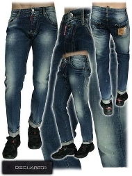 DSQUARED² Herren Neu Jeans Blau 016 /Liebe Günstige
