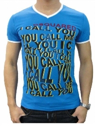 Dsquared2 T SHIRT Kurzarm Tiefblau Dsquared 119 /Letzte