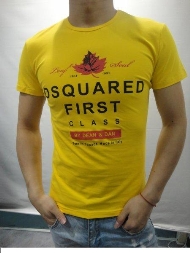 Dsquared2 T SHIRT Kurzarm Gelb Dsquared 093 /Modischen