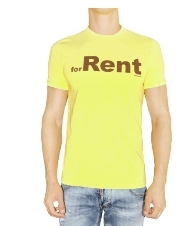 Dsquared2 T SHIRT Kurzarm Gelb Dsquared 076 /Modisch