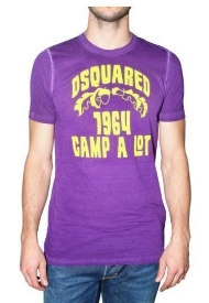 Dsquared2 T SHIRT Kurzarm Lila Dsquared 014 /Feinstes
